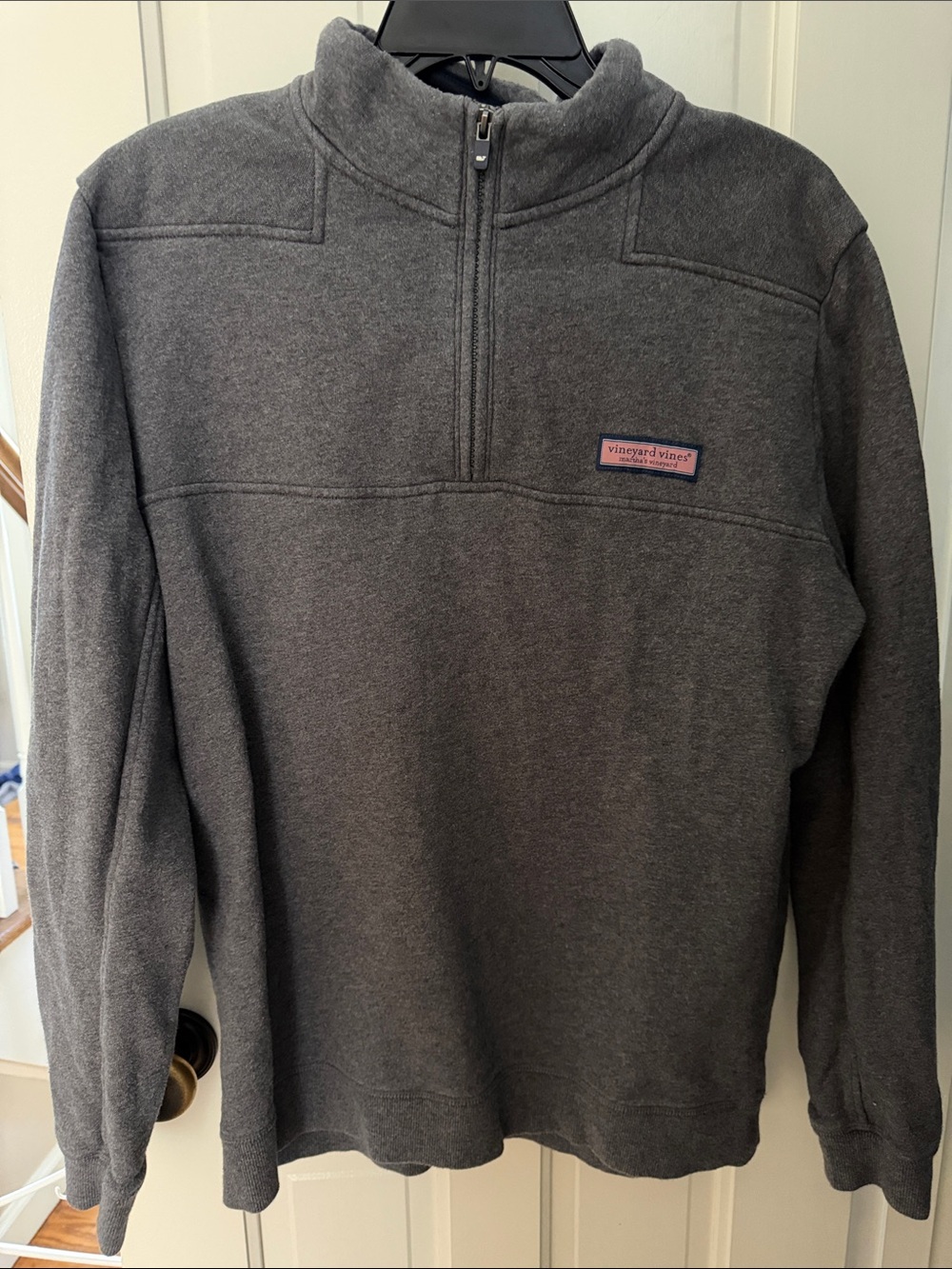 EUC VINEYARD VINES Men's Charcoal Gray Quarter Zip Sweatshirt Shep Shirt